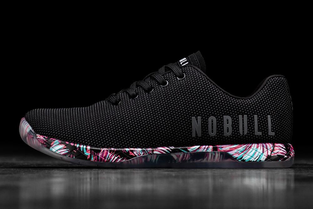 NOBULL Midnight Palm Superfabric Training Ayakkabı Bayan - Siyah - Turkiye (RYH-729481)